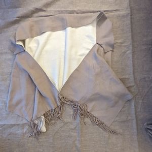 Anthropologie Mer Sea Travel Wrap Sleeve Fringe Sweater Cardigan